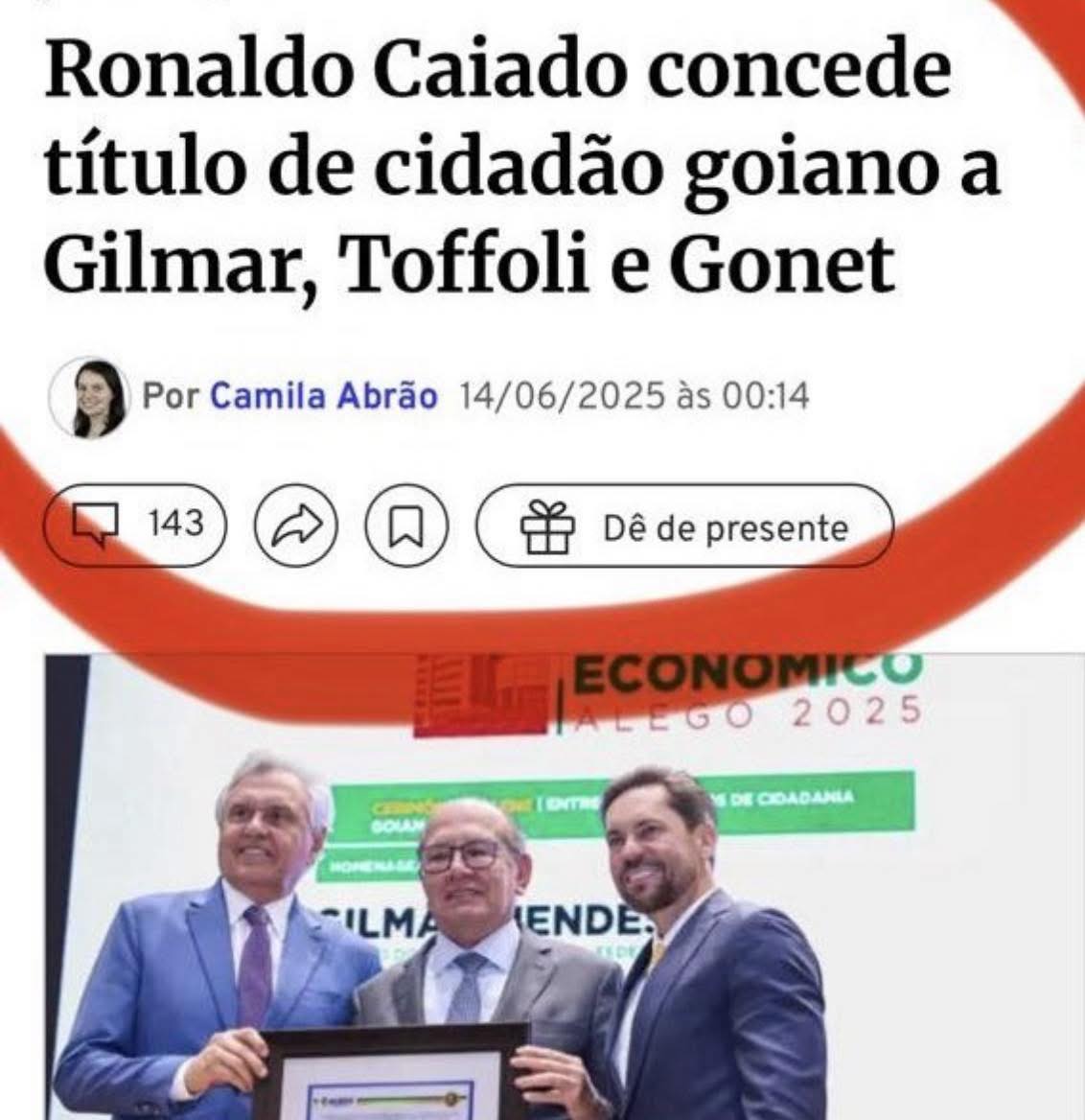 Caiado escancara o jogo duplo e premia ministros do sistema: de que lado está o governador?